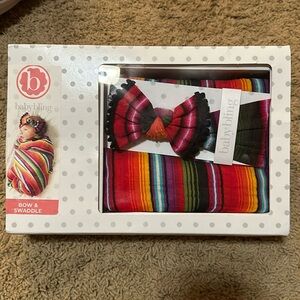 Baby Bling Serape Swaddle and Bow